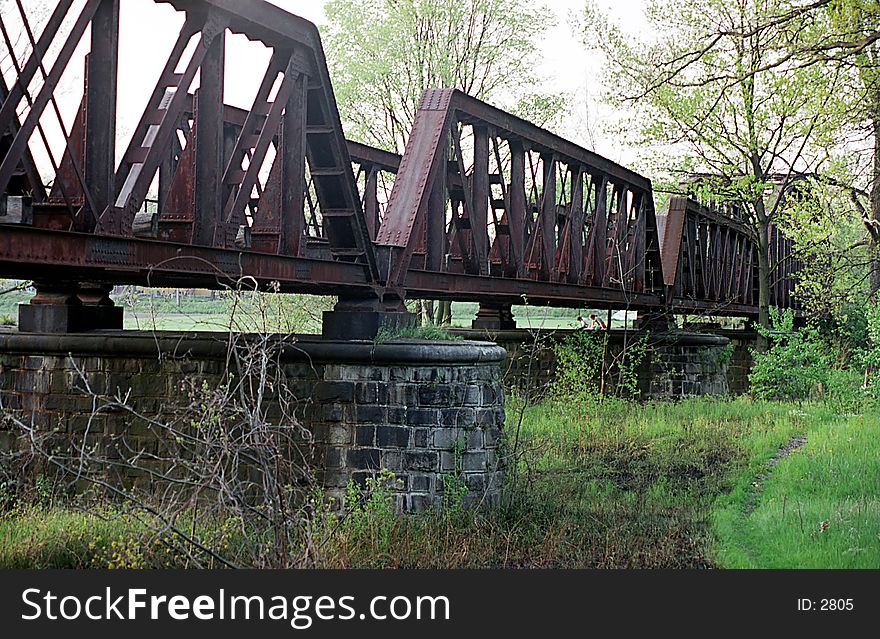 A rusty bridge in Otmuchow, Poland. A rusty bridge in Otmuchow, Poland