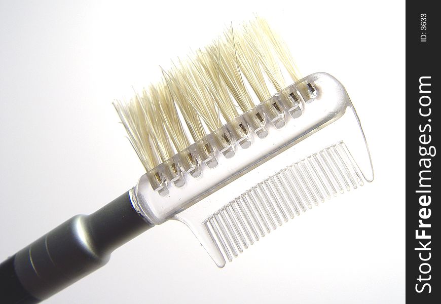 Makeup comb with white background