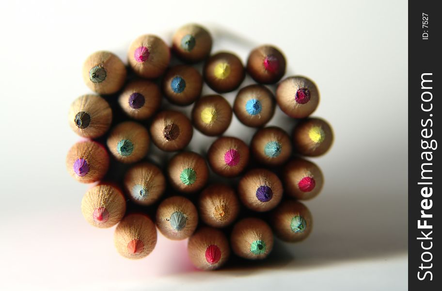 Photo of Bundled Colored Pencils - Part of Series. Photo of Bundled Colored Pencils - Part of Series