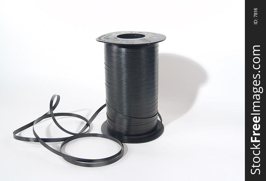 Photo of a Spool of Black Ribbon