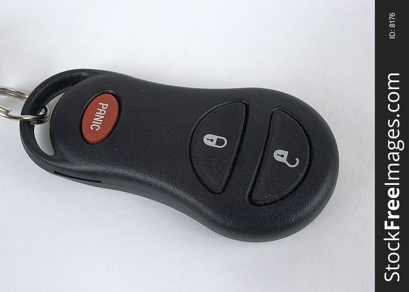 Alarm remote for auto with red panic button