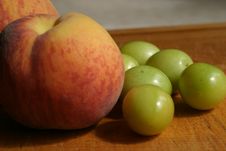 Peaches & Plums Stock Photography