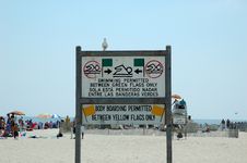 Beach Sign Stock Image