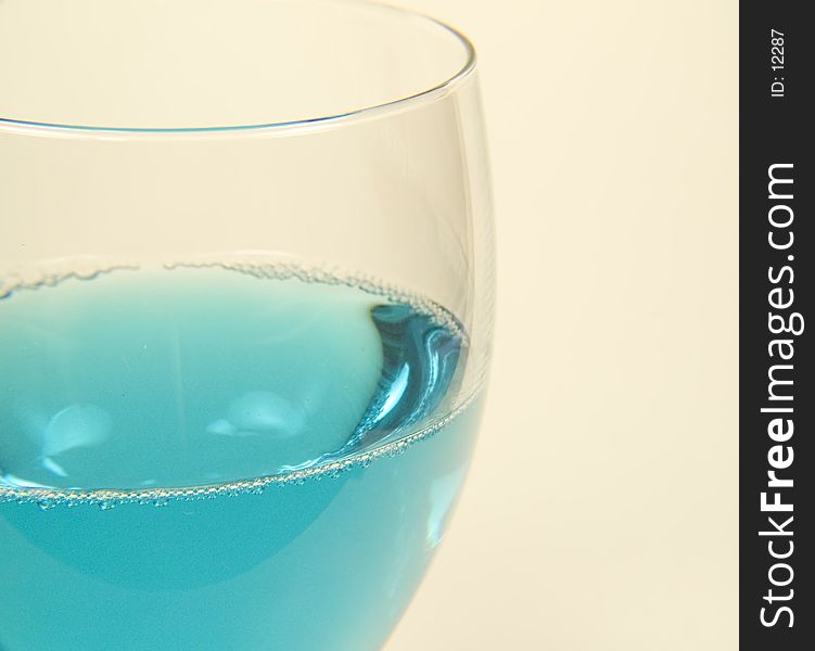 Wine Glass With Blue Liquid