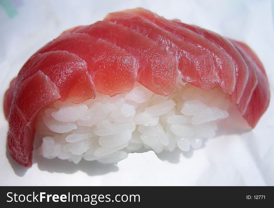 Sushi on a blured background