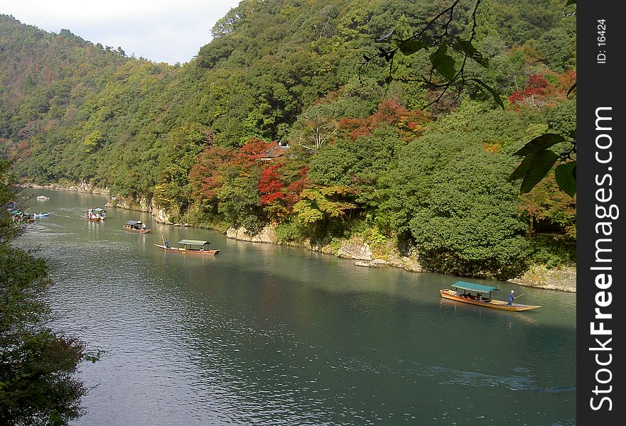 A beautiful landscape in Arashiyama,a touristic area in the north west part of Kyoto city Japan. A beautiful landscape in Arashiyama,a touristic area in the north west part of Kyoto city Japan