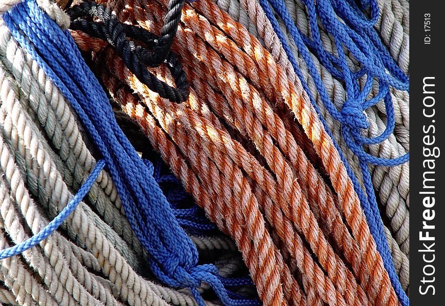 ropes on a fisherboat