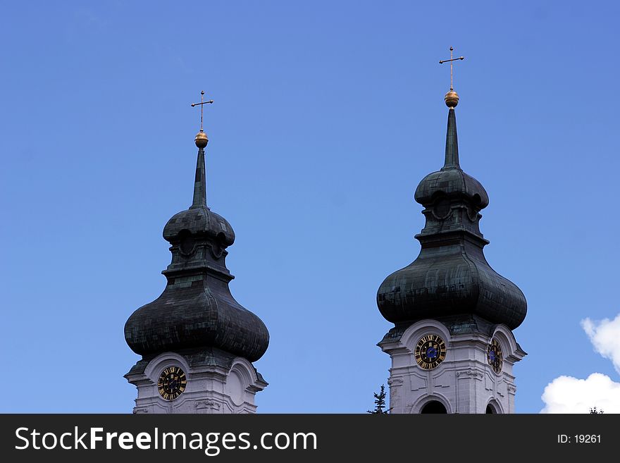 Two church towers