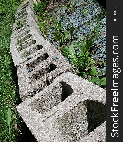 Row of Stones Patio Bricks