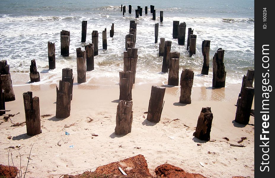 Remains of an old pier