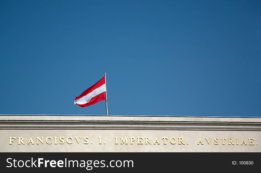 Austrian Flag on Hofburg �sterreichische Flagge auf der Hofburg. Austrian Flag on Hofburg �sterreichische Flagge auf der Hofburg