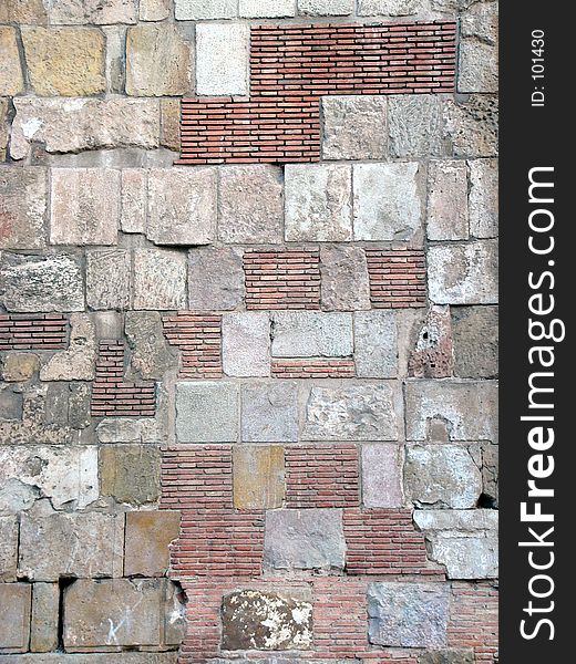 Stone and brick wall, could be used for background