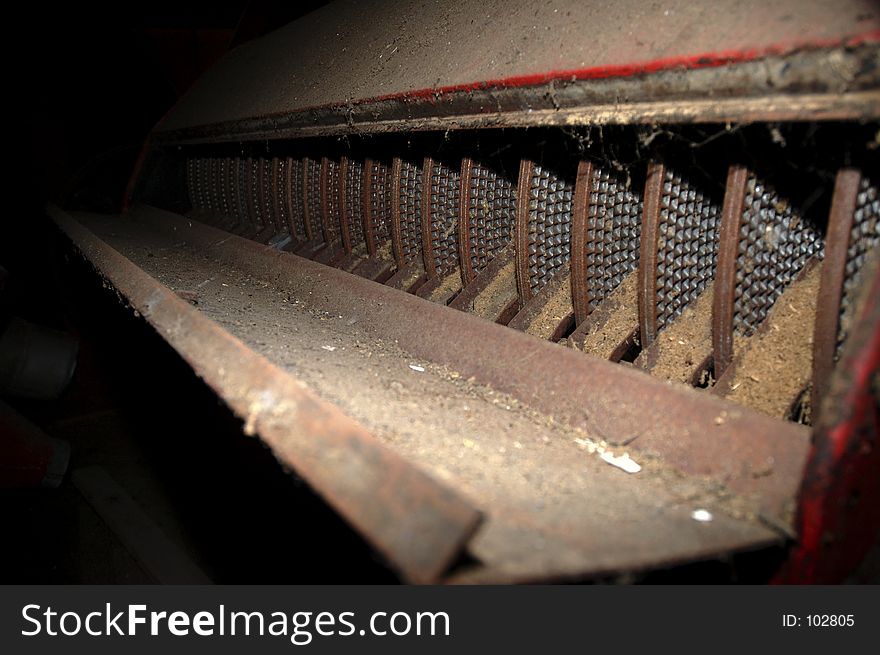 A machine in the old flower mill. A machine in the old flower mill.