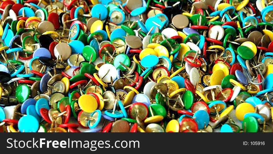 Coloured Corkboard Pins