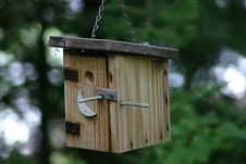Out House Bird House Stock Photo