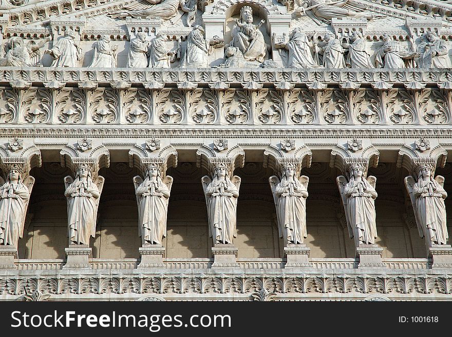 Basilica Fourviere - Triangular Pediment (Lyon France)