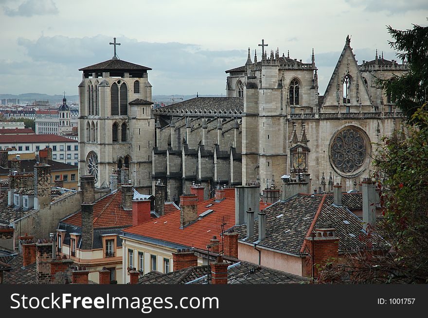 The gothic Saint Jean cathedral (Lyon). The gothic Saint Jean cathedral (Lyon)
