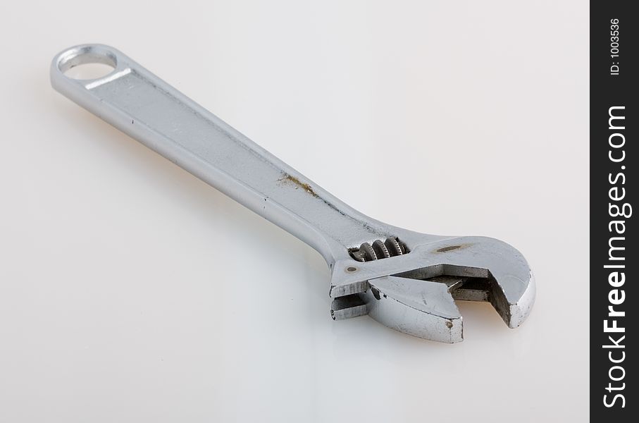 Used wrench tool on white