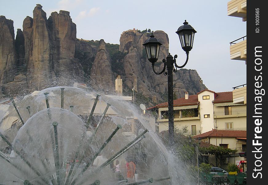 Greek fountain in Kalambaki (Greece)