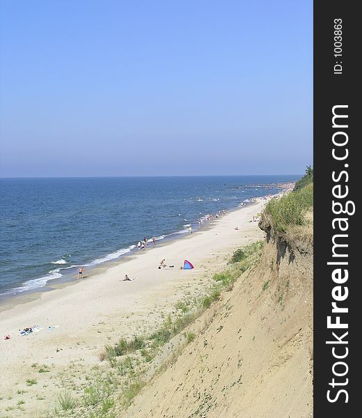 Cliff with the view of sea (Poland)