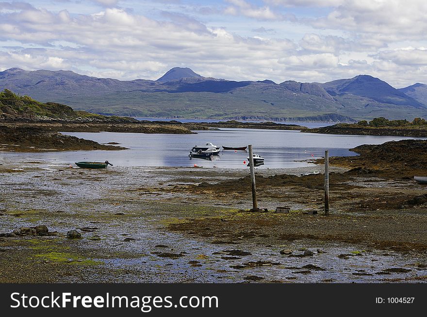 Boats at low tide