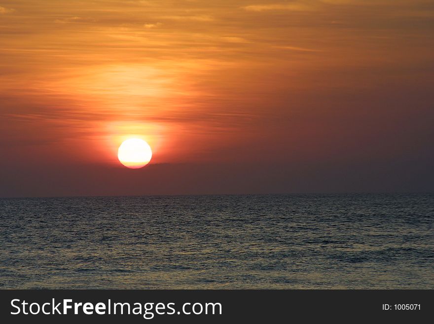 The sunset from Bali, Indonesia. The sunset from Bali, Indonesia