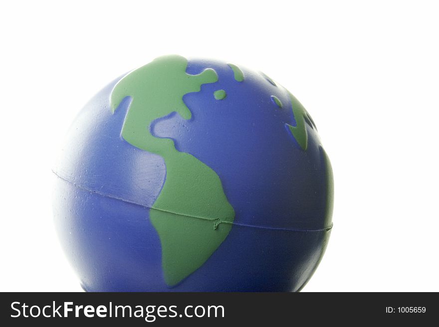 Globe USA - America - white background