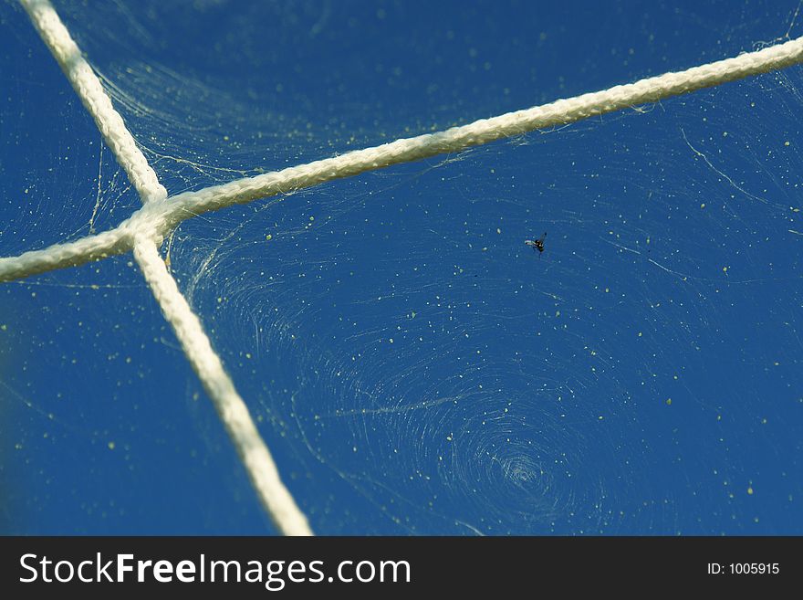 Sport goal and blue sky. Sport goal and blue sky