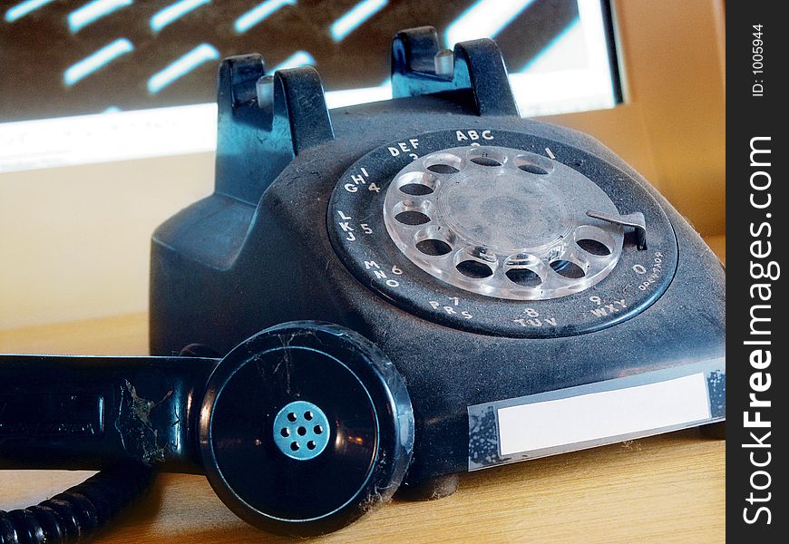 Old telephone. Old telephone