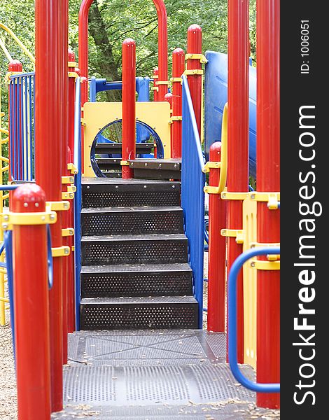 Colorful playground at a park