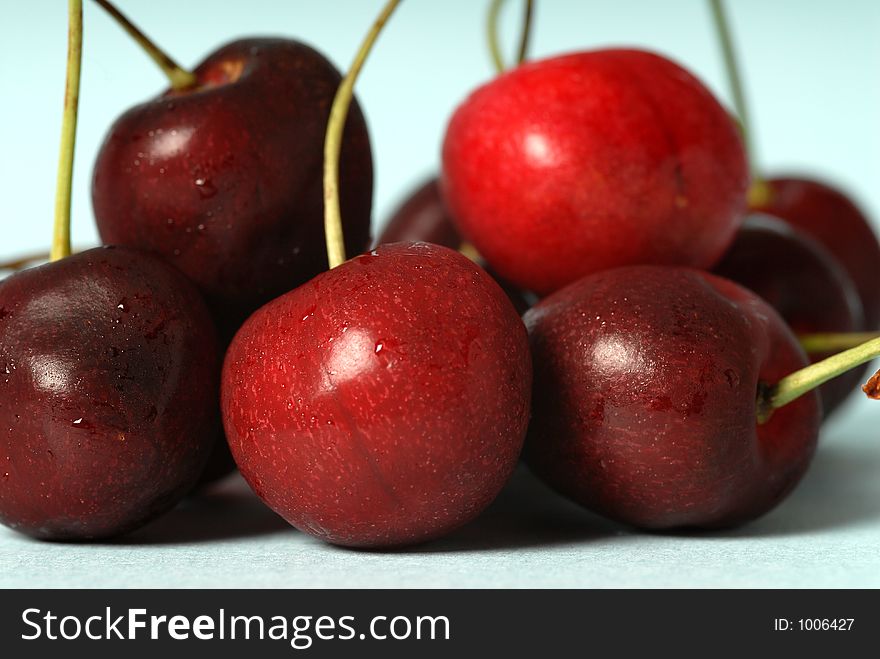 Macro of cherries