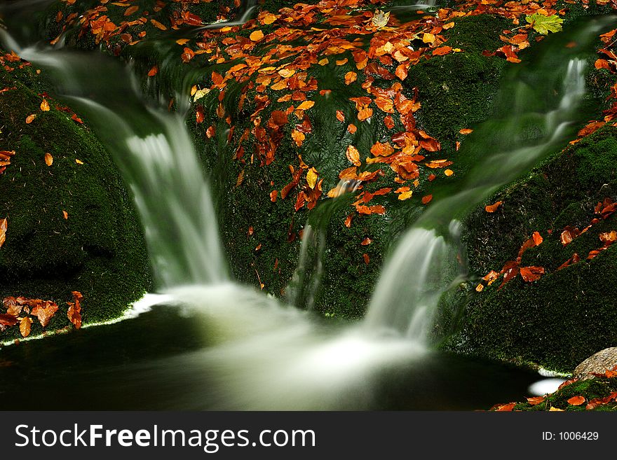 Autumn stream in Giant mountains