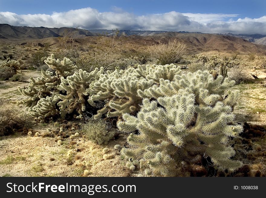 Remote Southwest Desert Area of Chocolate Colored Mountain. Remote Southwest Desert Area of Chocolate Colored Mountain