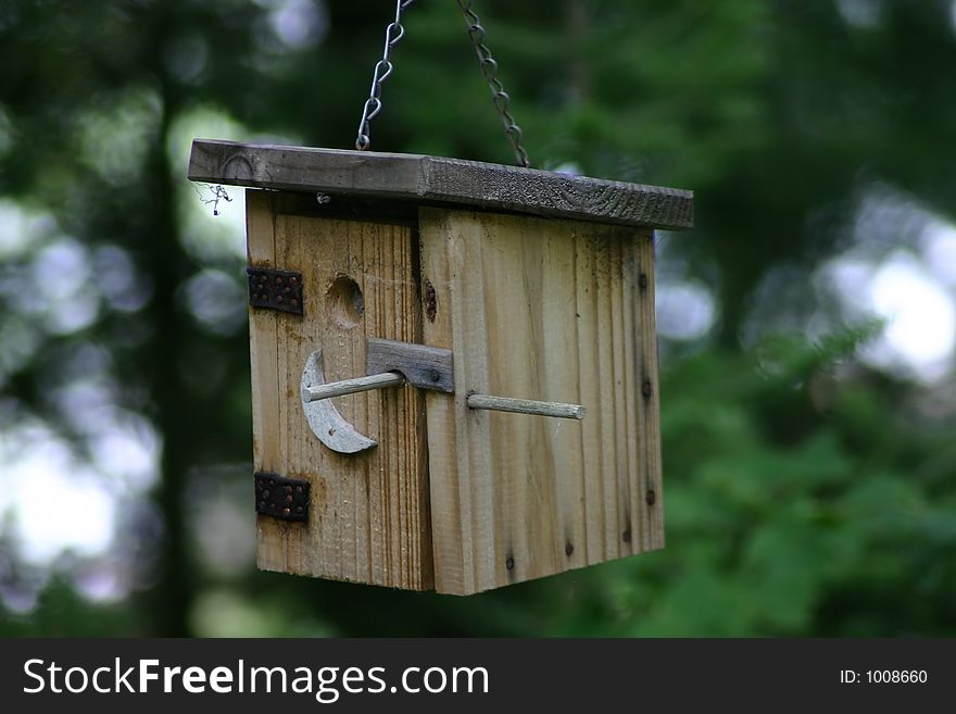 Bird House designed as a out house. Bird House designed as a out house