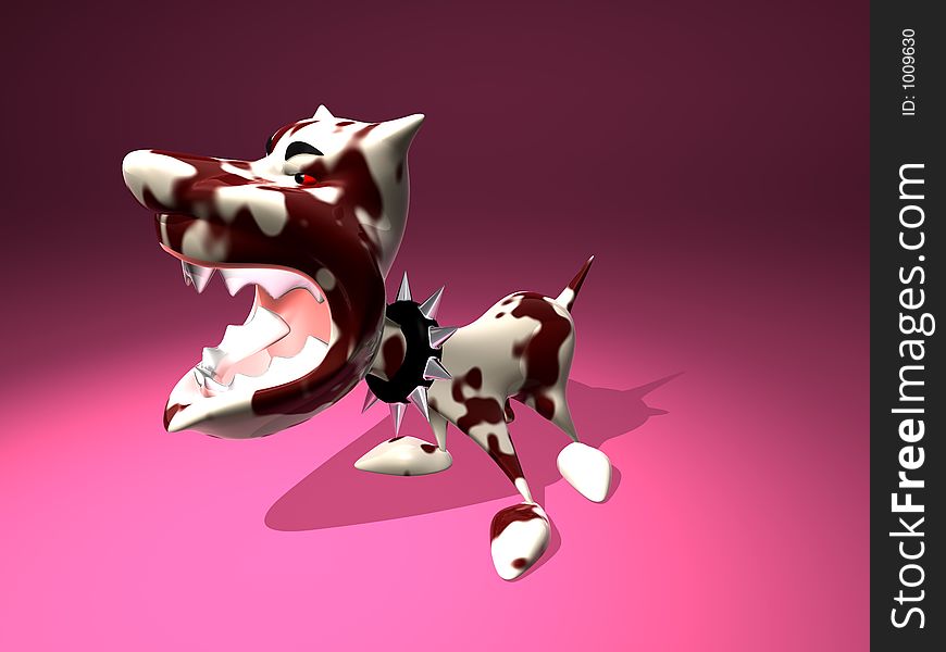 3D generated agressive dog