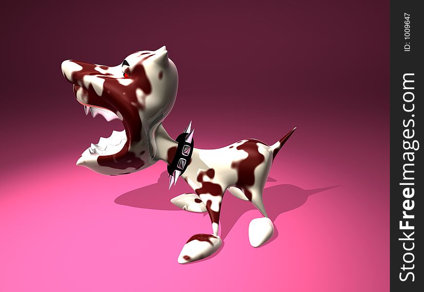 3D generated agressive dog