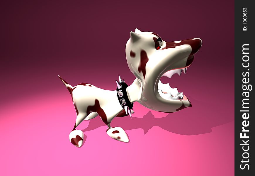 3D generated agressive dog