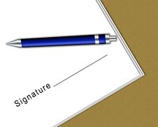 Contract With Signature Space And A Pen Royalty Free Stock Photos Contract With Signature Space And A Pen Royalty Free Stock Photos