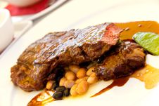 Sirloin Strip Steak With Green Beans ,vegetables A Royalty Free Stock Photo Sirloin Strip Steak With Green Beans ,vegetables A Royalty Free Stock Photo