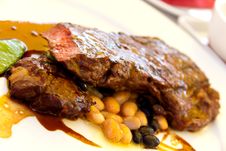 Sirloin Strip Steak With Green Beans ,vegetables A Royalty Free Stock Photo Sirloin Strip Steak With Green Beans ,vegetables A Royalty Free Stock Photo