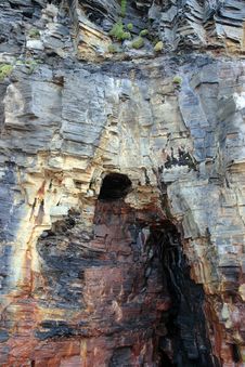 Cliff Face Cave Royalty Free Stock Photography