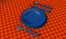 Knife, Fork, Spoon And Plate Stock Photos Knife, Fork, Spoon And Plate Stock Photos