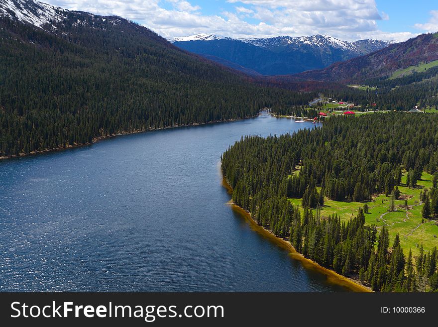 Landscape with pure mountain lake