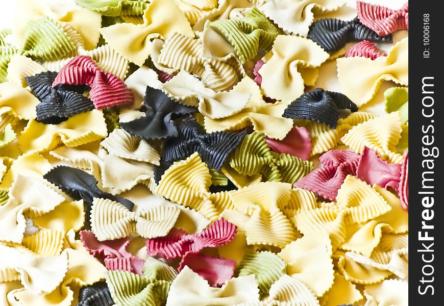 The figured colorful pasta, background. The figured colorful pasta, background