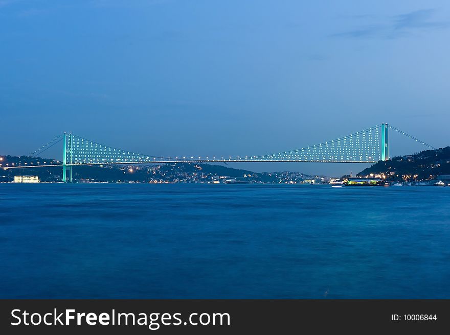 View of Bosporus bridges, Istanbul, Turkey