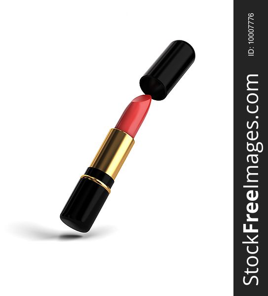 3d illustration of lipstick isolated on white