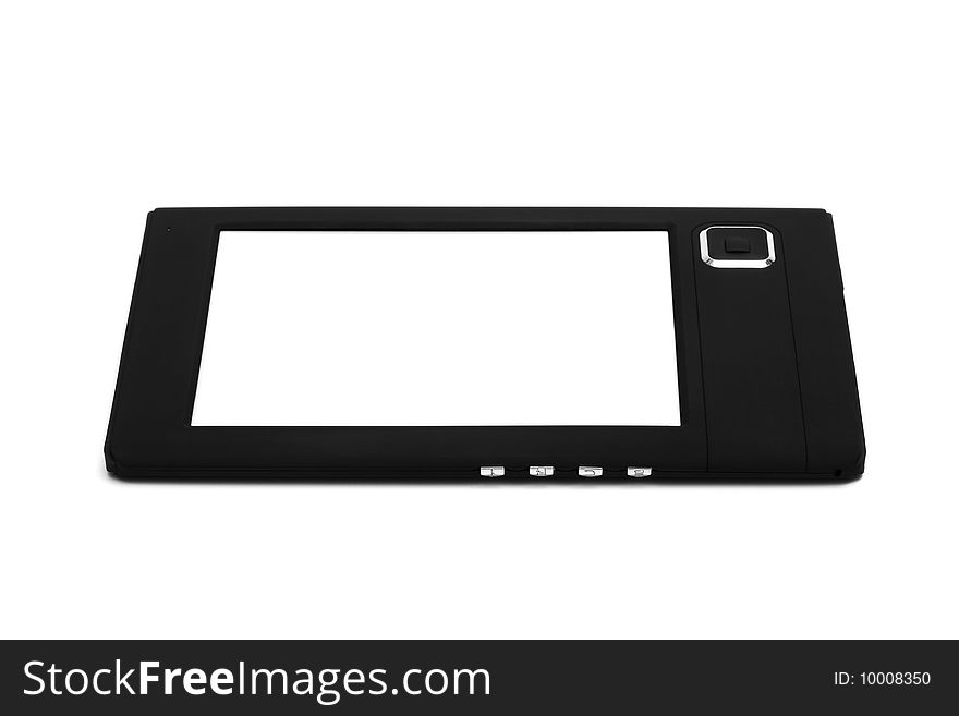 Modern black e-books on a white background
