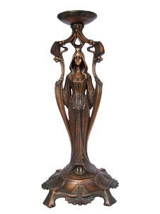 Ancient Candlestick In The Form Of The Girl Royalty Free Stock Images Ancient Candlestick In The Form Of The Girl Royalty Free Stock Images