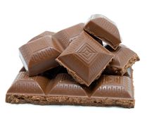 Chocolate In Bars Isolated On White Stock Photography Chocolate In Bars Isolated On White Stock Photography