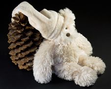 Toy Bear And The Cone Stock Photos Toy Bear And The Cone Stock Photos